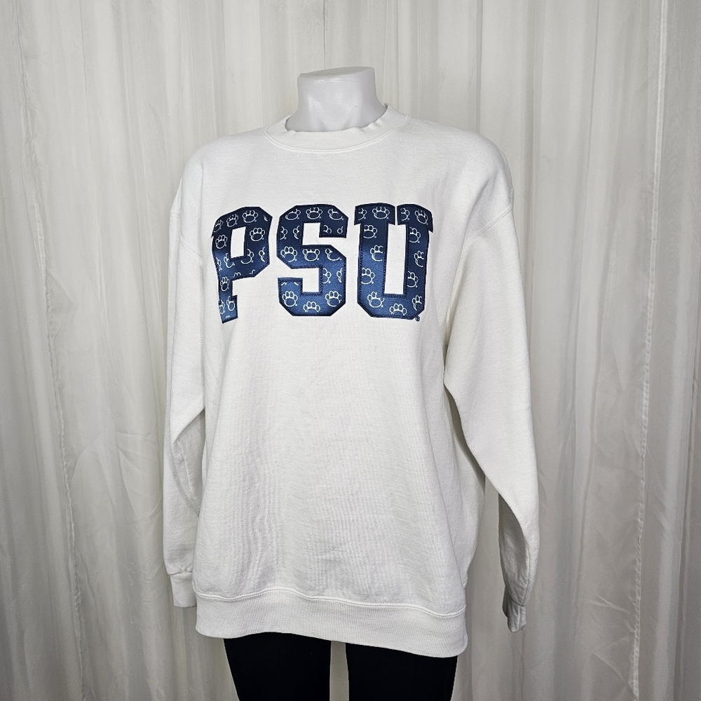 Champion PSU White Crewneck Sweatshirt Athleticwear Large